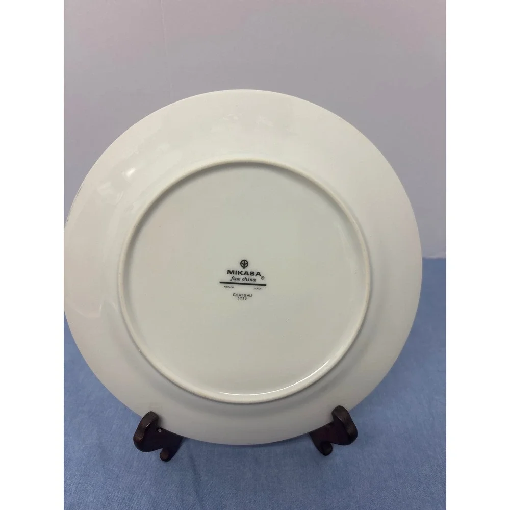 Mikasa Chateau 5725 Salad‎ Plate White Pink Floral Japan 7.5in (7 pcs)